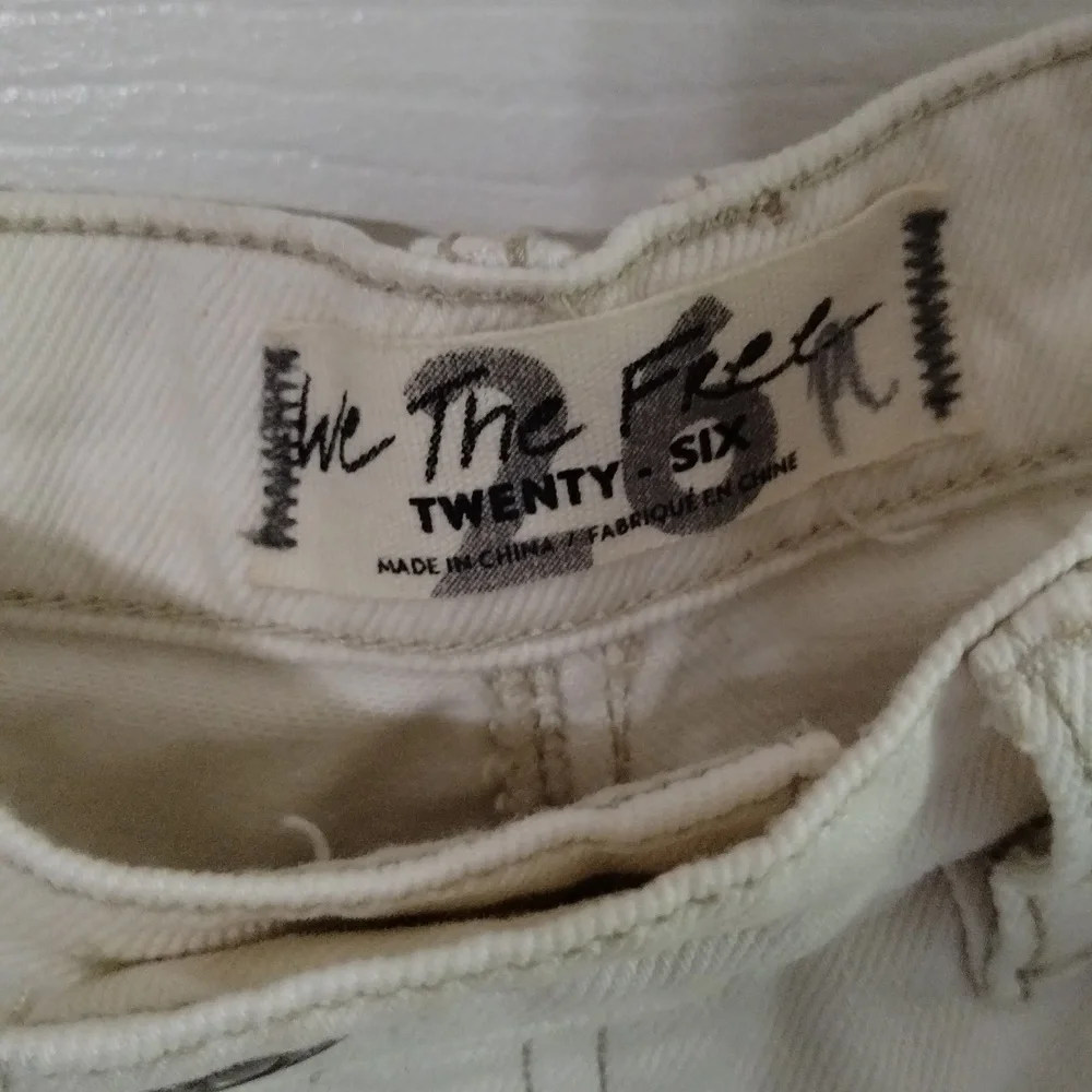 We the Free free People mini Jean skirt beige Size 26